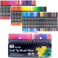 thumbnail image 1 of Rotuladores artísticos, bolígrafos para dibujar, pintar, Fineliner, puntas dobles, pincel para acuarela, caligrafía, suministros de arte, b-72 colores kaili Sencillez, 1 of 5