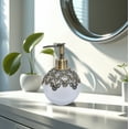thumbnail image 4 of Decozen Gifts for Mom - Premium Frosted Glass Lotion Dispenser for Mother's Day Gifts, Bathroom Decor, Soap Dispenser, Glass Pump Bottle, Liquid Hand Soap Bottle - Mothers Day Decor, 4 of 9