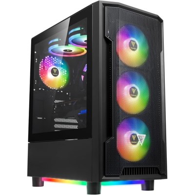 PRC MYSTIQUE Special Edition Custom Gaming PC AMD Ryzen 5 5600X 3.7GHz 6-Core 16GB DDR4 1TB NVMe SSD NVIDIA GeForce RTX 4060 8GB GDDR6 802.11AC Wi-Fi Bluetooth 5.0 W11 Home