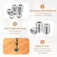 thumbnail image 3 of 12PCS Aluminum Spacers, 1/2 x 1 Metal Spacers Aluminum 1/4 L Spacer Screw Standoff Round Unthreaded Standoff Bushing for 5/16inch Screw Bolts, Silver, 3 of 6