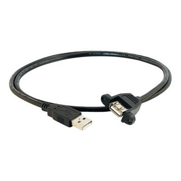 C2G Panel Mount Cable - USB cable - 3 ft