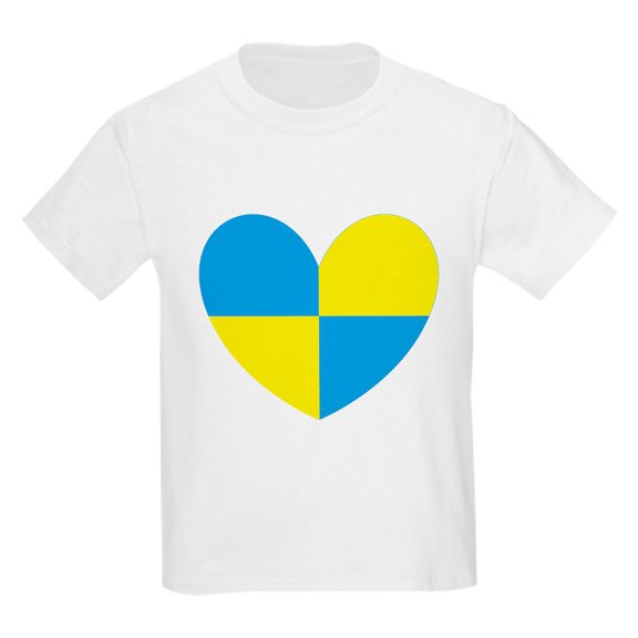 CafePress - I Stand With Ukraine Heart T Shirt - Light T-Shirt Kids XS-XL