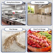 Yibooy 12L304 Stainless Steel Airtight Canister w/Lid Food Container for Home Kitchen