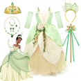 thumbnail image 2 of Disney-vestido de princesa Tiana para niñas, ropa de fiesta de cumpleaños, Carnaval, disfraz de campana Tinker, 2 of 5