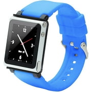 iWatchz Q Collection - Wrist pack for player - silicone, polycarbonate - blue - for Apple iPod nano (6G)