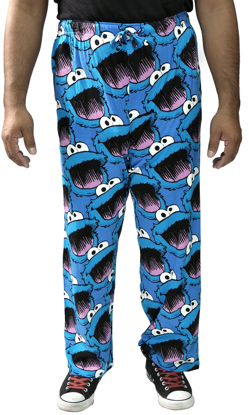 Sesame Street Sesame Street Cookie Monster Mens Lounge Pajama Pants Blue