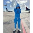 thumbnail image 2 of SynaWord High Street fashion fashion brand suit men‘s ins trendy hip hop hoodie syna printed sweater suit, 2 of 7