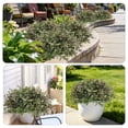 thumbnail image 6 of RECUTMS 8 Bundles Artificial Greenery Stems Fake Green Plants Faux Outdoor Plants UV Resistant Plastic Shrubs for Farmhouse Pathway Indoor Decorations (Grayish Green), 6 of 9