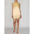 thumbnail image 5 of Women'S Round Neck Sleeveless Lace Hem Loose Mini Slip Dress Yellow L, 5 of 7