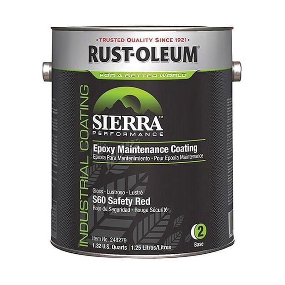 Rust-Oleum Epoxy Paint Base,S60,Safety Red,1gal,Can 248279