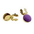 thumbnail image 1 of 2 Gemelos para Traje de Hombre, Decoración para Camisas de Vestir, Cubrebotones de Puño Violeta, 1 of 8