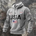 thumbnail image 5 of Women's Patriotic Graphic Hoodies Sweatshirts 4th of July 250th Anniversary Anniversary Themed Pullover Hoodie Soft Fleece Casual Sweatshirt With Front Pocket For Year Round Comfort Grey L, 5 of 5