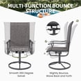 thumbnail image 6 of ELPOSUN Patio Swivel Chairs Set of 2, Outdoor Dining Chairs High Back All Weather Breathable Textilene with Metal Rocking Frame for Lawn Garden Backyard Deck, Dark Gray, 6 of 8