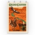 thumbnail image 2 of Grand Canyon National Park, Arizona, Woodblock (36x54 Giclee Gallery Art Print, Vivid Textured Wall Decor), 2 of 3