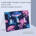 thumbnail image 6 of WOBOGO Luminous Jellyfish 2-hole Switch Plates PC Flame Retardant Plastic Material Glossy Finish Smooth Touch 4.56x4.48x0.27in, 6 of 8