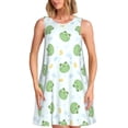 thumbnail image 1 of Fotbe Kawaii Frogs Vestido de Verano sin Mangas para Mujer – Vestido Midi Línea A, Estilo Camiseta Floral, Vestido Playero Casual y Fluido, 1 of 7