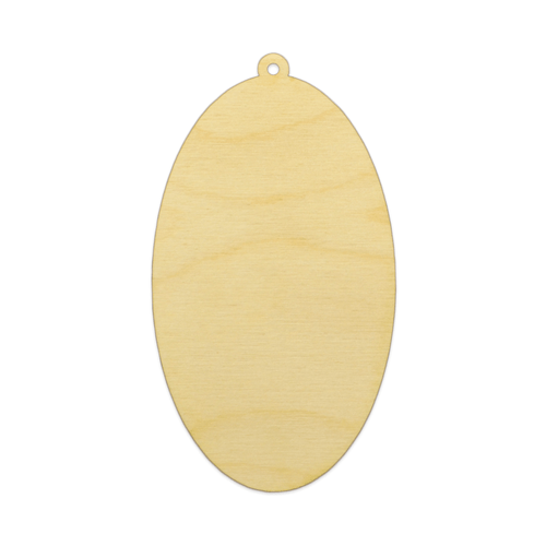 Package of 10, Small 2.75" x 5" x 1/4" Baltic Birch Plywood Oval Wood Ornament for Wood Craft Project, Children or Adult Art Work, Home and Holiday Décor and DIY Fun, Made in USA