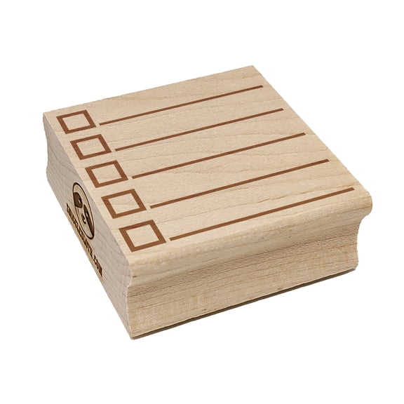 Bulleted Check List Checklist Squares and Lines Square Rubber Stamp Stamping Scrapbooking Crafting - Small 1.25in
