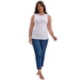 thumbnail image 5 of DARING DIVA Women's Soft Shapewear Tummy Control Tank Top Waist Control L White, 5 of 6