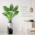 thumbnail image 4 of Artificial Tree in Contemporary Planter, Fake Monstera Silk Tree for Indoor and Outdoor Home Decoration - 65" Overall Tall (Plant Pot Plus Tree), 4 of 5
