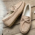 thumbnail image 6 of CHICVOMEY Women's Faux Fur Lined Moccasin Slippers - Warm Suede Indoor&Outdoor House Shoes with Non-Slip Sole for Winter Comfort Moccasin Slippers, 6 of 10