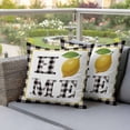thumbnail image 3 of Summer Lemons HOME Outdoor Pillow Covers Pack of 2 Black and White Buffalo Plaid Farmhouse Waterproof Throw Pillow Covers Decorative Cushion Cases for Patio Garden Tent Balcony Couch 16x16 inch, 3 of 9