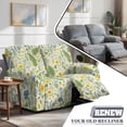 thumbnail image 3 of TSOVTHRID Floral Leaf Print 6 Pieces Reclining Loveseat Slipcover, 2 Seat Stretch Loveseat Recliner Cover Recliner Sofa Cover, Furniture Protector, 3 of 7