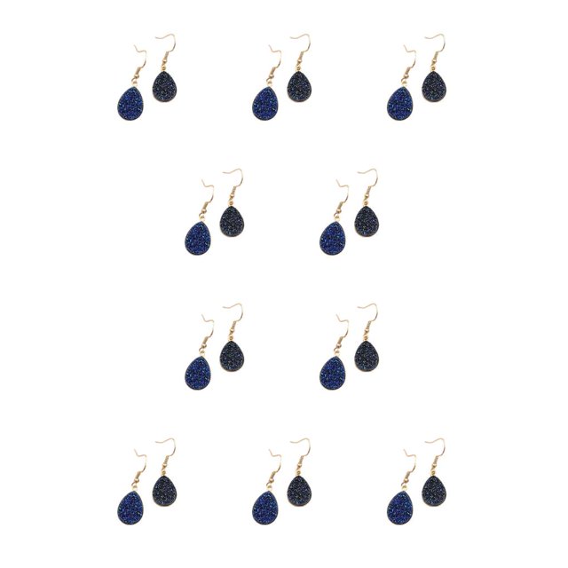 Minnieouse 1 par de pendientes colgantes con personalidad para fiesta de mujer, el mejor regalo, accesorios de joyería, ropa, suministro a juego, Azul oscuro 10piezas Minnieouse CBP480405