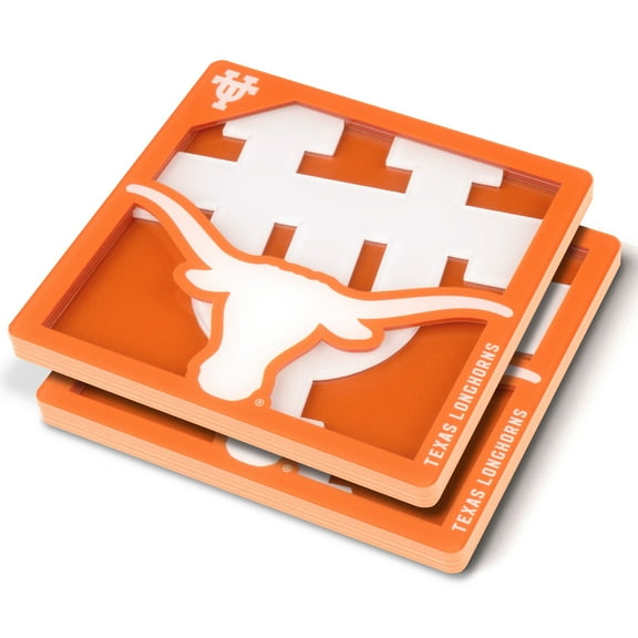 Texas Longhorns 3D Team Coaster 2-Pack