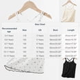 thumbnail image 2 of Nilvkv Cute Shirts for Girls, Girls Tank Tops, Kids Bow Detail Crisscross Strap Lace Trim Cami Top Layer Black 10-11 Years, 2 of 5
