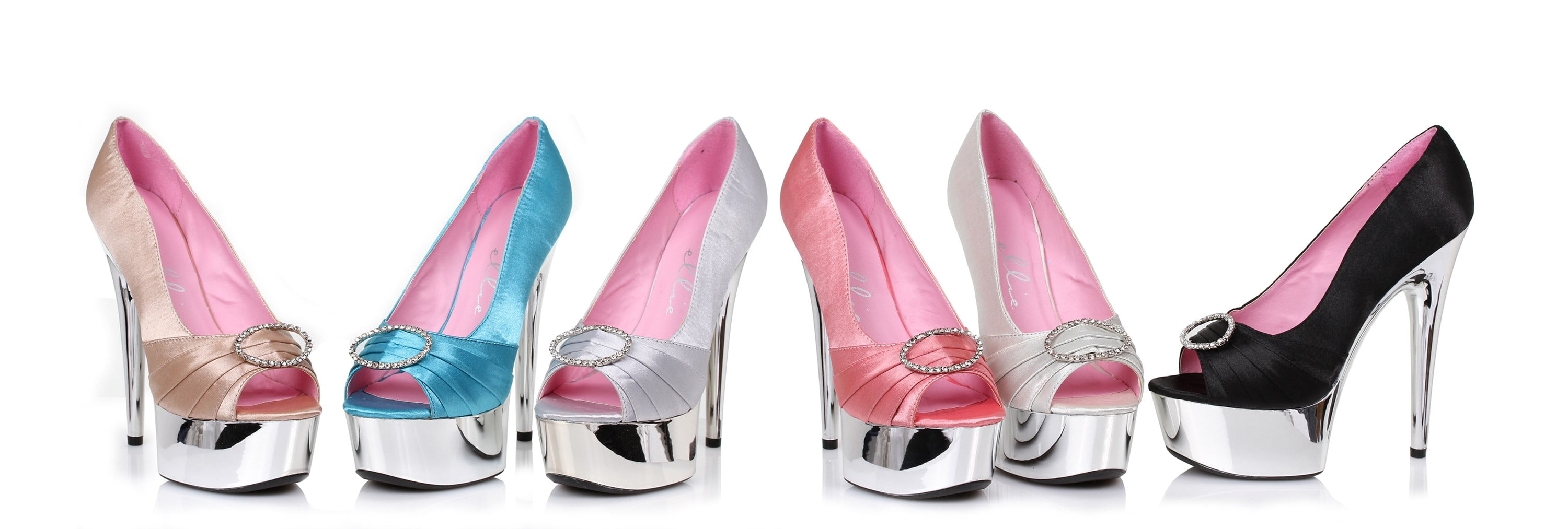 ELLIE Shoes Strappy Sandal Open Toe Platform Ankle Heels Buckles 609-UNA Pink-9 