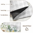 thumbnail image 6 of 3'x5' Rug for Living Room Bedroom, Sunflower Washable Area Rugs Non-Slip Carpet Mats, Yellow Floral Grey Plaid Eucalyptus Leaves Indoor Low Pile Area Rug Runner for Kitchen, Mudroom, 6 of 8