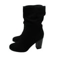thumbnail image 4 of STYLE & COMPANY Womens Black Padded Saraa Round Toe Block Heel Zip-Up Slouch Boot 6 M, 4 of 6