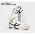 thumbnail image 5 of LUCKY STEP Retro Thin Sole Fashion Sneakers Casual Lightweight Walking Shoes,Beige/Black,Womens, 5 of 10
