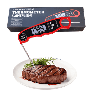 FlameFusion Digital Food Thermometer - Waterproof, Ultra-Fast & Accurate