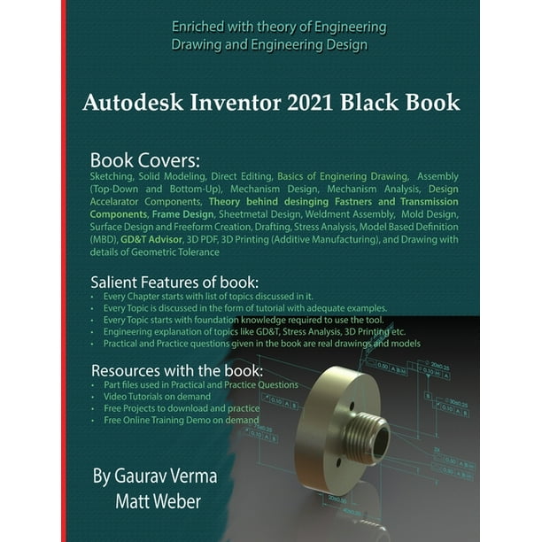 Autodesk Inventor 2021 Black Book Paperback Walmart Com Walmart Com