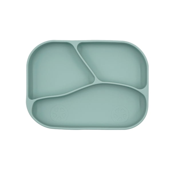 Plato de cena de silicona para niños, suplemento alimenticio para niños pequeños, cuenco con ventosa, plato de silicona antideslizante integrado para bebés Wmkox8yii hjk6037