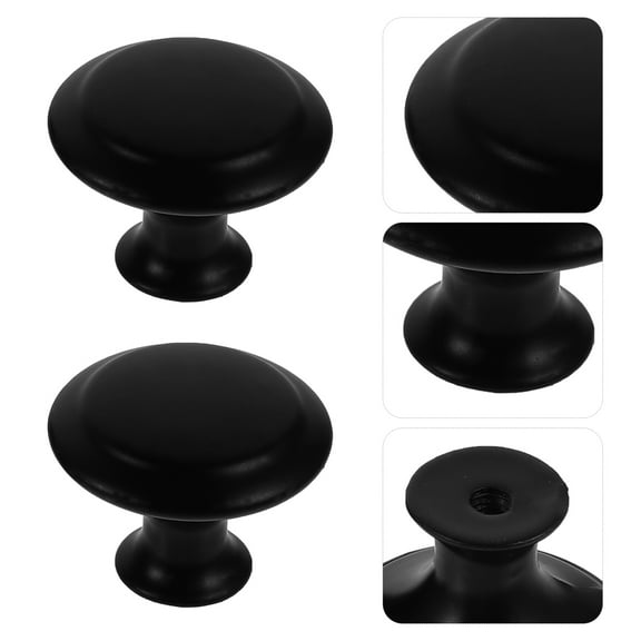 WHAMVOX  20 Pcs Stainless Steel Door Handle Doorknob Kitchen Cabinets Black