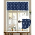 thumbnail image 6 of Vintage Nautical Anchor Valances for Windows,Kitchen Valance Rod Pocket Short Curtain,Navy Blue Background Valance Curtain Window Valances for Bedroom Living Room 54x18in, 6 of 9