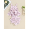 thumbnail image 5 of Aojekbee Baby Girls Summer Shorts Sets Sleeveless Daisy Print Bow Cami Tops PP Shorts Sets, 5 of 10