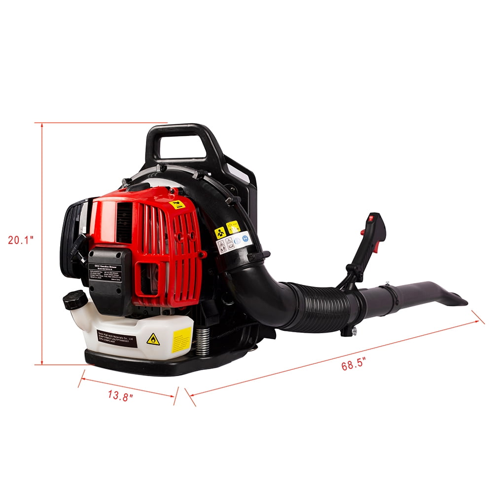 Outdoor Leaf Blower Equipment, 2-Cycle Gasoline Snow Blower with Extention Tube, Outdoor Gas Backpack Blower for Cleaning, Black, SS1813