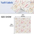thumbnail image 2 of Coolnut Set of 6 Cute Bunnies with Flowers Napkins Cloth Napkins 20"x20", Washable Polyester Dinner Napkins for Parties, Wedding, Restaurant, 2 of 6