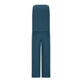thumbnail image 5 of REORIAFEE Women's Summer 2 Piece Outfits Dressy Casual Outfits Sleeveless Tank Crop Top Cropped Wide Leg Pants Set Suit Pockets Blue L, 5 of 6