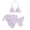 Light Purple, variant on Girls Swim Suits Girl's 3 Piece Bikini Bathing Suit with Beach Skirt Summer Cute Swimsuits 13-14 Years