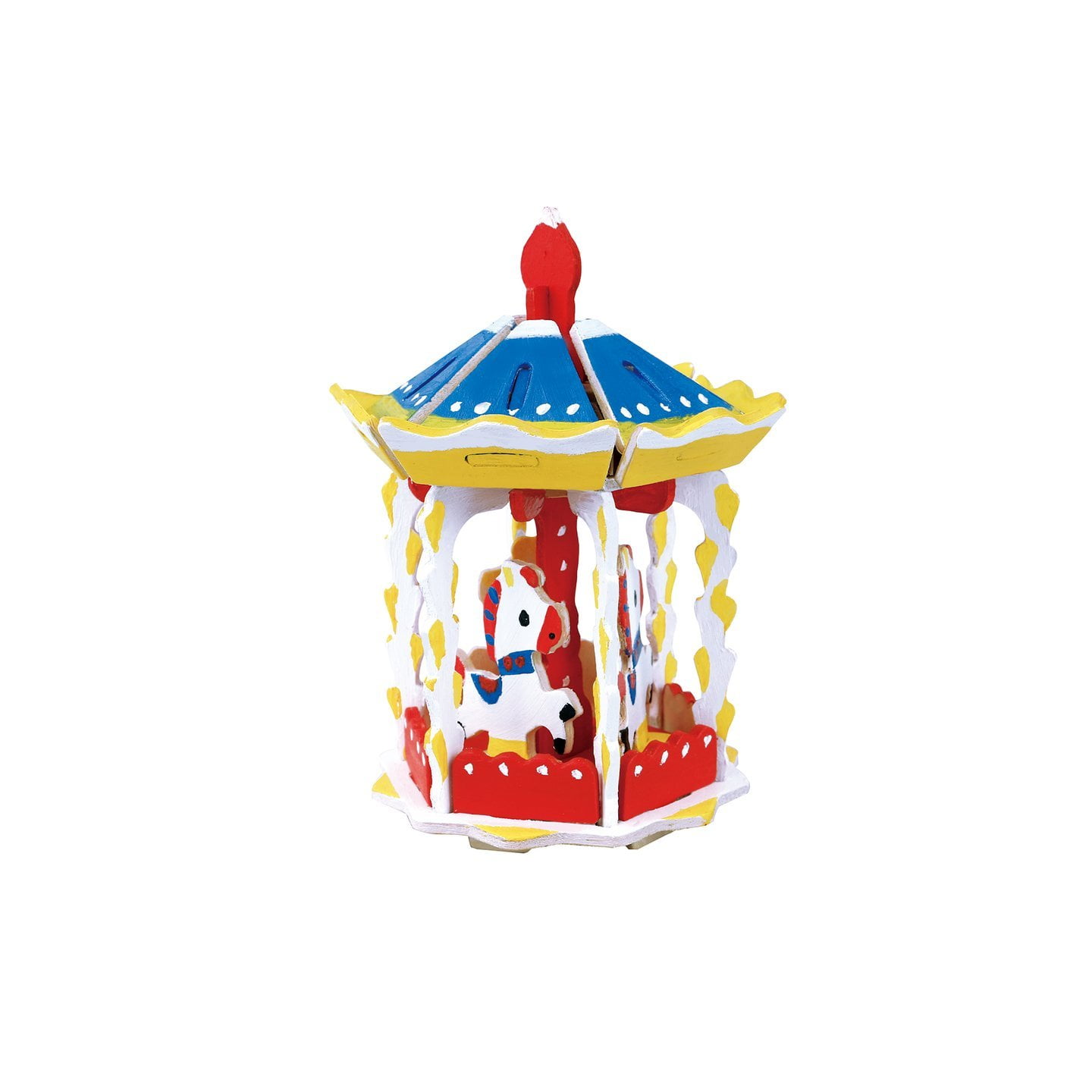 Wooden Puzzle with Paint Kit Carousel by Hands Craft
