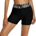 thumbnail image 1 of Gibobby Pantalones cortos de baño Pantalones cortos de baño para mujer, traje de baño de cintura alta con estampado étnico informal, pantalones cortos de(Negro,G), 1 of 5