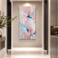 thumbnail image 3 of Canvas Wall Art, Pink Blue Art Framed Canvas Prints for Bedroom Dining Room, Modern Abstract Art Oversized Gallery Wrapped Wall Decor for Home Office, Gifts, 20"x40" Ship Next Day, 3 of 9