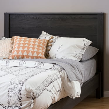 HomeStock African Artifacts Full Size Headboard in Winter Oak, Upholstered Headboards - 1.63" L x 51.00" W x 44.00" H