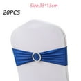thumbnail image 2 of 20 Pcs Ceintures de Chaise Nœuds Bande Extensible avec Boucle Curseur pour Décoration de Mariage Fête Réception Banquet, 2 of 5