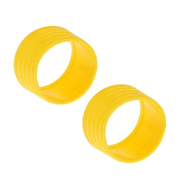 Banda protectora de fijación de raqueta de tenis Cola 2 piezas 5 colores Amarillo